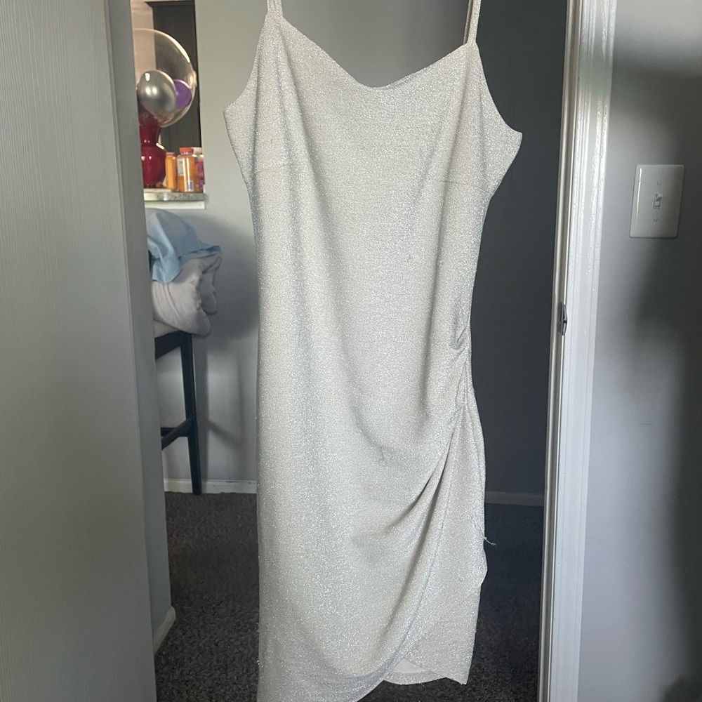Forever 21 White Sparkly Dress